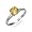 7MM Round Cut Citrine Solitaire Ring In Sterling Silver 1.50 CT In Size 5 (Available In Sizes 5-9)