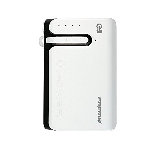 Fremo Blue Point 7800mAh 2 in 1 Power Bank and Bluetooth 3.0 Headset - Travel Charger - Retail Packaging - White