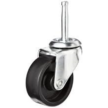 E.R. Wagner Stem Caster, Swivel, Grip Neck Stem, Polyolefin Wheel, Plain Bearing, 75 lbs Capacity, 2" Wheel Dia, 13/16" Wheel Width, 2-1/2" Mount Height, 5/16" Stem Dia, 1-9/16" Stem Height