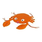 12 Soft Velour Quality, Kids Children, Chair Pad Cushion, Orange Crab Design by 