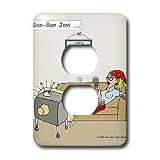 : Londons Times Famous People Places Books Cartoons - Bon Bon Jovi - Light Switch Covers - 2 plug outlet cover