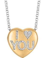 Sweethearts® Heart Shaped Necklace Pendant Yellow Gold Plated/Sterling Silver 650271