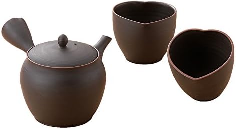 Made in Japan Tokoname Kyusu Yukitaka Teapot and Heart Shape Cup Set