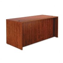 Alera Valencia Series Straight Front Desk Shell, 65W X 29-1/2D X 29-1/2H, Mahogany