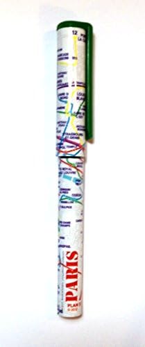 Pen, Ball Point - "Paris Metro Map" - Souvenir French-Themed Pen