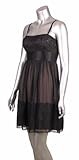 IMAGE OF BCBGMAXAZRIA Black Chiffon & Lace Party Dress 10