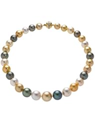 14kt Yellow Gold Multi Color South Sea Necklace