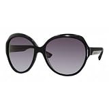 Balenciaga WoMen's 0097 Black / Rubber Black Frame/Grey Gradient Lens Plastic Sunglasses