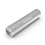 RAVPower 3200 mAhモバイルバッテリー/チャージャー/スマホ急速充電器【1年間の安心保証】超小型 スティックタイプ LEDライト 5V/1A iPhone 6plus/6/5S/5C/5/4S・iPad Air/mini・各種タブレット・Galaxy・Xperia・softbank・au・docomo・Wi-Fiルータ・各社Androidスマフォン/ウォークマン等マルチデバイス対応 RP-PB08 (シルバー)