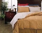 230 TC Reversible Down Comforter Set Camel Tan Twin