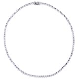 Cubic Zirconia Sterling Silver Bridal Tennis Necklaces