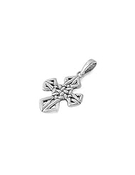 Sterling Silver Celtic Cross Pendant Beautiful Irish Charm Pure 925 New 22mm with 2mm Rope Chain