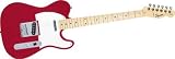 Squier by Fender Affinity Series Telecaster Electric Guitar, Metallic Red Maple Fretboard