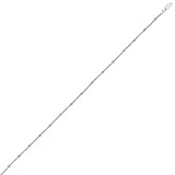 Sterling Silver Rhodium Plated 10 Inch Popcorn Chain Bead Anklet - JewelryWeb