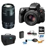 Sony Alpha SLT-a35 16 MP Digital SLR Kit with 18-55mm, 75-300 Lenses ULTIMA ....