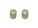 Pentagram - Witch Wicca Motorcycle Bike Bicycle - Tire Rim Schrader Valve Stem Caps - Gold