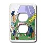 Londons Times Funny Society Cartoons - Beware Of Litigation Attorney - Light Switch Covers - 2 plug outlet cover
