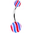 Patriotic American HYPNOTIC Belly Button Ring