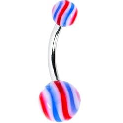 Patriotic American HYPNOTIC Belly Button Ring