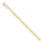 10k Solid Yellow Gold 4.5mm Mariner Chain Necklace 22