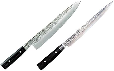 2 Knives - 255mm Chef's & 255mm Slicing - Japanese Knives - 37 Layers of Steel - Yaxell Zen