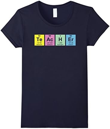 Women's Funny Chemistry Teacher Shirt - Gift Nerdy t Shirts Medium Navy