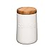 Natural Elements Ceramic Utensil Jar with Acacia Wood Rim