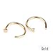 CHN'S 10PCS Hot Colorful Stainless Steel Nose Open Hoop Ring Golden Earring Body Piercing Studs Body Slave Jewelry