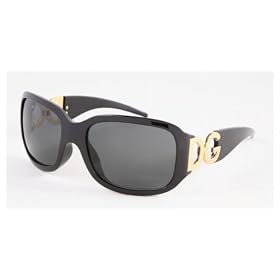 DOLCE and GABBANA D&G DG 6017B 501 8G BLACK PLASTIC SUNGLASSES