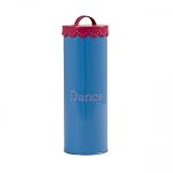 Kitchen & Home Online Shop Ranking 33573. Long Dusty Blue Metal Pasta Jar With Airtight Lid Made By Rice (Denmark)