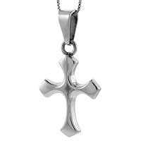 Sterling Silver 1 1/4 Polished Cross Pendant