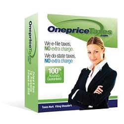 OnePriceTaxes Tax Software 2009 Federal + Free State + Free E-file (Windows Version)