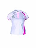  VICTOR Damen Polohemd Flower 6760, weiß/silber/pink 