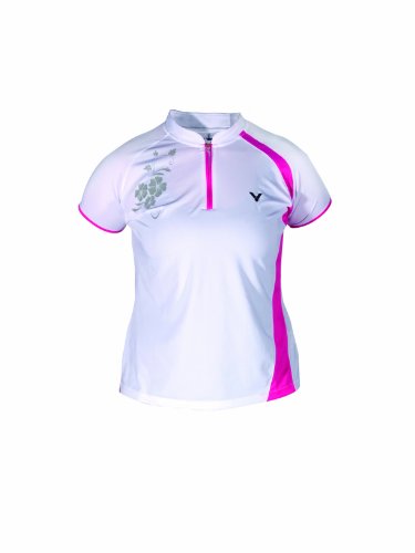 VICTOR Damen Polohemd Flower 6760, wei&szlig;/silber/pink, XS Preisvergleich
