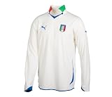 Puma Men's Italia Away Replica Long Sleeve Jersey Shirt (White-Team Gold, Medium)