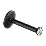 16 Gauge Black TITANIUM BIOPLAST Clear Gem Monroe 5/16 Inches