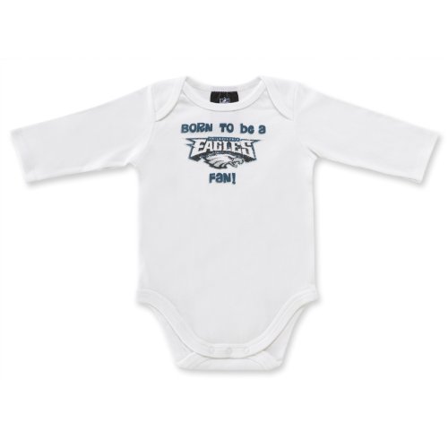 Philadelphia Eagles Long Sleeve White Bodysuit , Size 24 Months