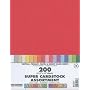 Paper Company Cardstock Super Value Pack Asst, 8-1/2-Inch by 11-Inch 200/Pkg, Assorted, 18 Colors