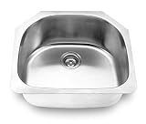 24x21 Undermount D Shapes Stainless Steel Kitchen Sink