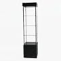 Quick Ship: Displays 4 Less 900 Square Tower Display Case Finish: Black / Black Frame