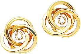14K Gold Love Knot Earring Jackets Polished Jewelry |E