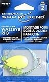 South Bend Double Hook Walleye Rig (Chartreuse)