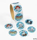 100 Pirate Stickers, 1 Roll