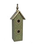 2 Hole Wine Birdhouse Tan Gold