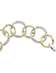 3/4 CT TW 14K White/Yellow Gold Two Tone Diamond Bracelet