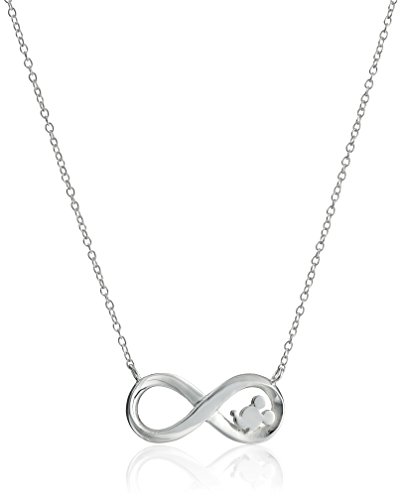 Disney Sterling Silver “Laughter Is Timeless Dreams Are Forever” Pendant Necklace, 18″