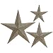 Deluxe Handcrafted Rustic Metal Wall Decor Stars (Set of 3)