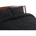 Microsuede Full/Queen 3-piece Duvet Set, Black