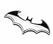 Eforcar 2pcs Silver 3D Metal Bat Auto logo Car Sticker Batman Badge Emblem Tail Decal