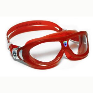 Aqua Sphere KIDS Seal Clear Lens Swim Goggles, CHERRY FRAME
